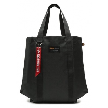 τσάντα alpha industries label shopping bag 106943 black 03