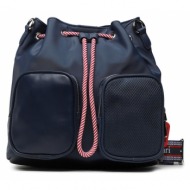 τσάντα monnari bag1490-013 granatowy υφασμα/-ύφασμα