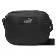 τσαντάκι puma core pop cross body bag 079471 01 puma black υφασμα/-ύφασμα
