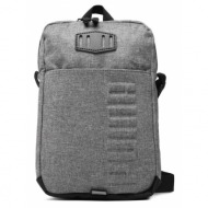 τσαντάκι puma s portable 079223 02 medium grey heather ύφασμα - ύφασμα