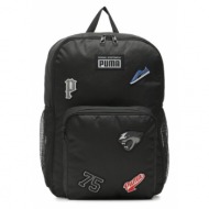 σακίδιο puma patch backpack 079514 01 puma black υφασμα/-ύφασμα