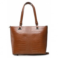 τσάντα creole k11330 miele c44 φυσικό δέρμα/grain leather