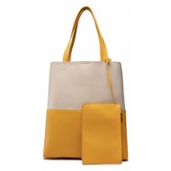τσάντα jenny fairy mjs-j-045-25-01 orange απομίμηση δέρματος/-απομίμηση δέρματος