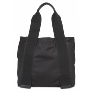 τσάντα calvin klein wide strap nylon shopper lg k60k611044 ck black bax