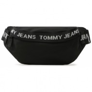 τσαντάκι μέσης tommy jeans tjm essential bum bag am0am11178 bds ύφασμα - ύφασμα
