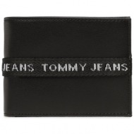 μεγάλο πορτοφόλι ανδρικό tommy jeans tjm essential cc & coin am0am11218 bds φυσικό δέρμα/grain leath