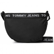 τσάντα tommy jeans tjw essential moon bag aw0aw15146 bds ύφασμα - ύφασμα