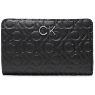 μεγάλο πορτοφόλι γυναικείο calvin klein re lock bifold wallet emb mono k60k610240 bax απομίμηση δέρμ
