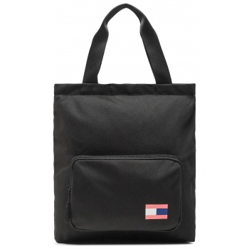 τσάντα tommy hilfiger big flag tote au0au01724 bds ύφασμα  σε προσφορά