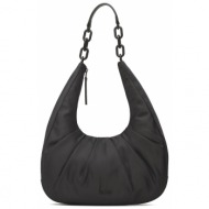 τσάντα calvin klein soft nylon cres shoulder bag md k60k610645 bax υφασμα/-ύφασμα