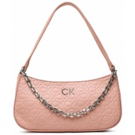 τσάντα calvin klein re-lock shoulder bag emb mono k60k610204 gbi απομίμηση δέρματος/-απομίμηση δέρμα