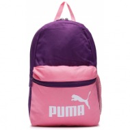σακίδιο puma phase small backpack 079879 03 strawberry burst-purple pop ύφασμα - ύφασμα