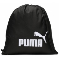 σακίδιο πλάτης πουγκί puma phase gym sack 079944 01 puma black ύφασμα - ύφασμα