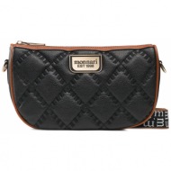 τσάντα monnari bag5590-m20 black with brown απομίμηση δέρματος/-απομίμηση δέρματος