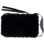 τσάντα emu australia small clutch w7014 black φυσικό δέρμα/-γούνα μερινό