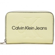 μικρό πορτοφόλι γυναικείο calvin klein jeans sculpted med zip around mono k60k607229 zcw απομίμηση δ