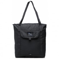σάκος puma better tote bag 079525 01 flat dark gray υφασμα/-ύφασμα