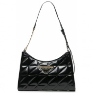 τσάντα monnari bag4060-m20 black lacquer απομίμηση δέρματος/-απομίμηση δέρματος