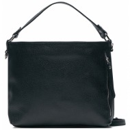 τσάντα creole k11375-d28 nero φυσικό δέρμα/grain leather