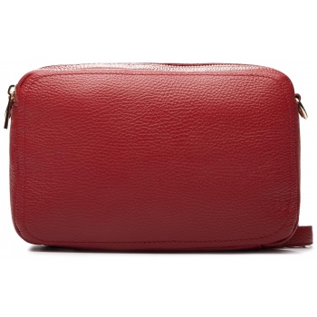 τσάντα creole k11367 rosso d08 φυσικό δέρμα/grain leather