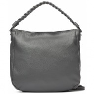 τσάντα creole k11362 cenere d27 φυσικό δέρμα - grain leather