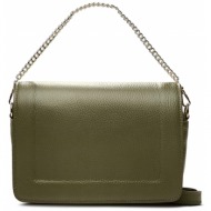 τσάντα creole k11391 oliva φυσικό δέρμα/grain leather