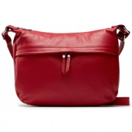 τσάντα creole k11359 rosso d08 φυσικό δέρμα - grain leather