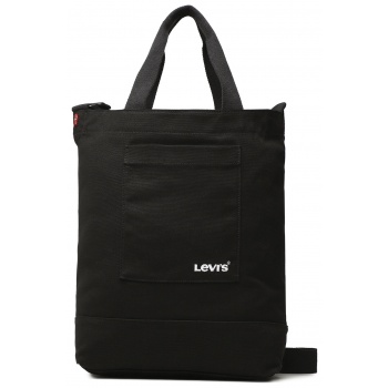 τσάντα levi`s® d7545-0001-59 regular black ύφασμα - ύφασμα