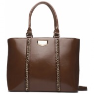 τσάντα monnari bag3960-017 brown απομίμηση δέρματος/-απομίμηση δέρματος