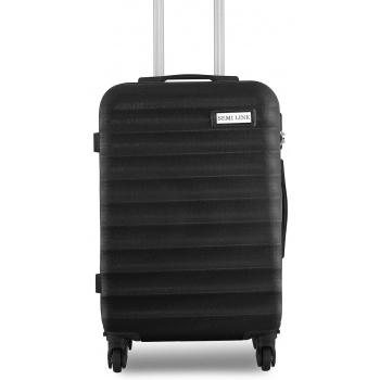 μεσαία σκληρή βαλίτσα semi line t5634-4 μαύρο υλικό - abs σε προσφορά