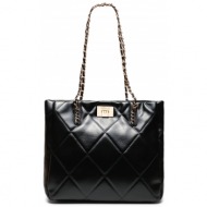 τσάντα monnari bag5570-m20 black shiny απομίμηση δέρματος/-απομίμηση δέρματος