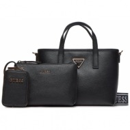 τσάντα guess latona (bg) mini-bags hwbg92 11750 bla απομίμηση δέρματος/-απομίμηση δέρματος