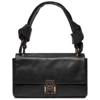 τσάντα tommy hilfiger pushlock leather shoulder bag σε προσφορά
