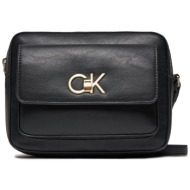 τσάντα calvin klein re-lock camera bag w/flap k60k611083 ck black beh απομίμηση δέρματος/-απομίμηση 