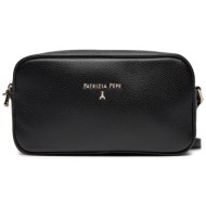 τσάντα patrizia pepe 8b0185/l001-k103 nero φυσικό δέρμα/grain leather