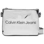 τσάντα calvin klein jeans sculpted camera pouch21 mono s k60k611862 silver 0im απομίμηση δέρματος/-α