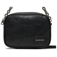 τσάντα calvin klein jeans sculpted camerabag18 snake k60k611518 black beh απομίμηση δέρματος/-απομίμ
