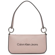 τσάντα calvin klein jeans sculpted shoulder pouch25 mono k60k610679 pale conch tft απομίμηση δέρματο