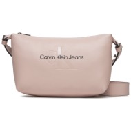 τσάντα calvin klein jeans sculpted shoulderbag22 mono k60k611549 pale conch tft απομίμηση δέρματος/-