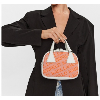 τσάντα karl lagerfeld 231w3030 mock orange ύφασμα - ύφασμα σε προσφορά