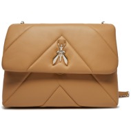 τσάντα patrizia pepe cba302/l006-b685 pompei beige φυσικό δέρμα/grain leather