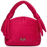 τσάντα pinko knots mini pouch pe 24 pltt 102770 a1kj pink pinko n17 υφασμα/-ύφασμα