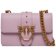 τσάντα pinko love one mini c pe 24 pltt 100058 a0f1 purple wwgq φυσικό δέρμα/grain leather