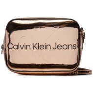 τσάντα calvin klein jeans sculpted camera bag18 mono f k60k611859 frosted almond tcy απομίμηση δέρμα