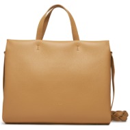 τσάντα coccinelle boheme e1 n68 18 02 01 fresh beige n24 φυσικό δέρμα/grain leather