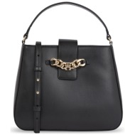 τσάντα tommy hilfiger th luxe satchel aw0aw15606 black bds