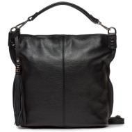 τσάντα ryłko r40715tb czarny uv6 φυσικό δέρμα - grain leather