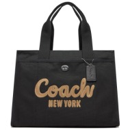 τσάντα coach cp163 black ύφασμα - ύφασμα