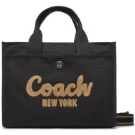 τσάντα coach cp158 black ύφασμα - ύφασμα