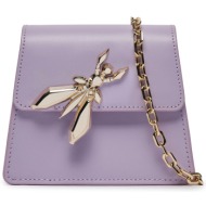 τσάντα patrizia pepe 8b0174/l061-m480 lilac bloom φυσικό δέρμα - grain leather